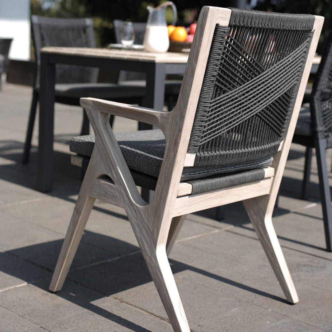 Bellevue Teak Dining Chair-Woodbridge Furniture-WOODB-O-706-36-Outdoor Dining Chairs-3-France and Son