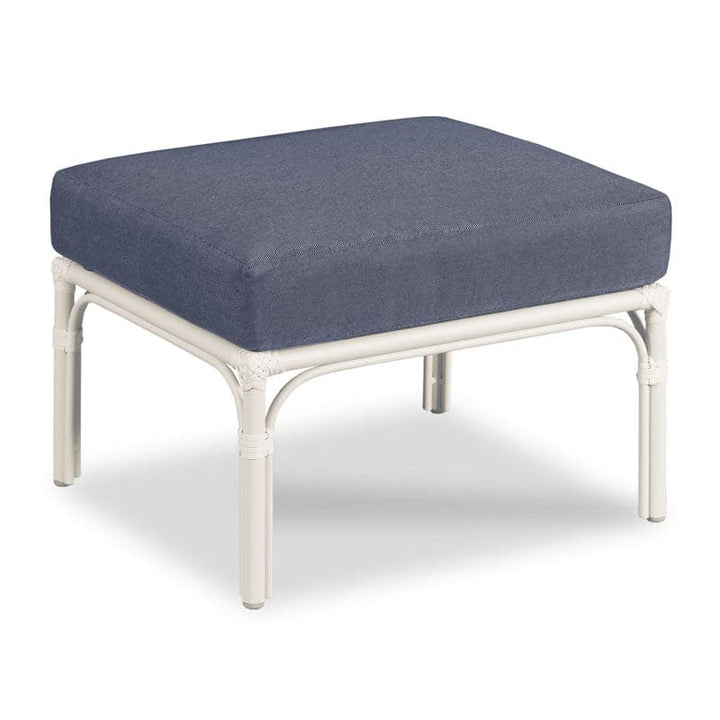 Carlyle Outdoor Ottoman-Woodbridge Furniture-WOODB-O-TF706-67-Stools & OttomansCloud White Finish-2-France and Son