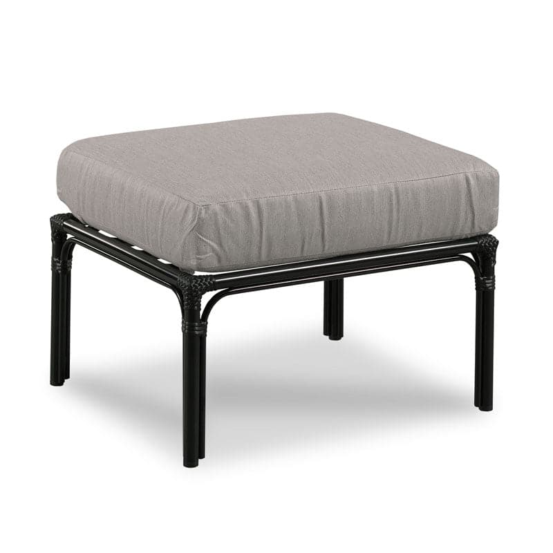 Carlyle Outdoor Ottoman-Woodbridge Furniture-WOODB-O-TF706-72-Stools & OttomansSatin Black Finish-4-France and Son