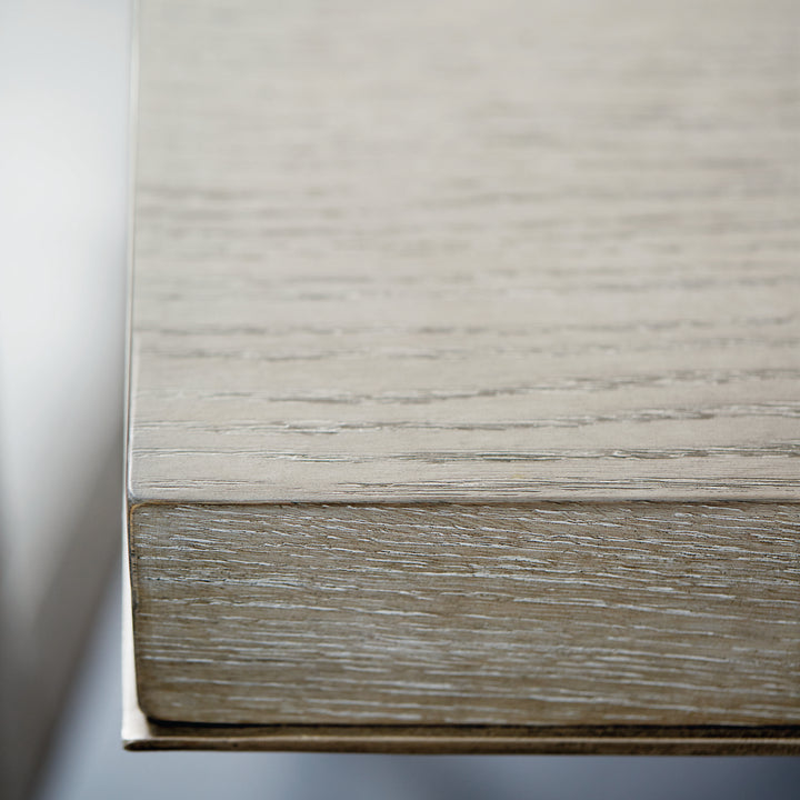 Linea Rectangular Dining Table in Cerused Greige