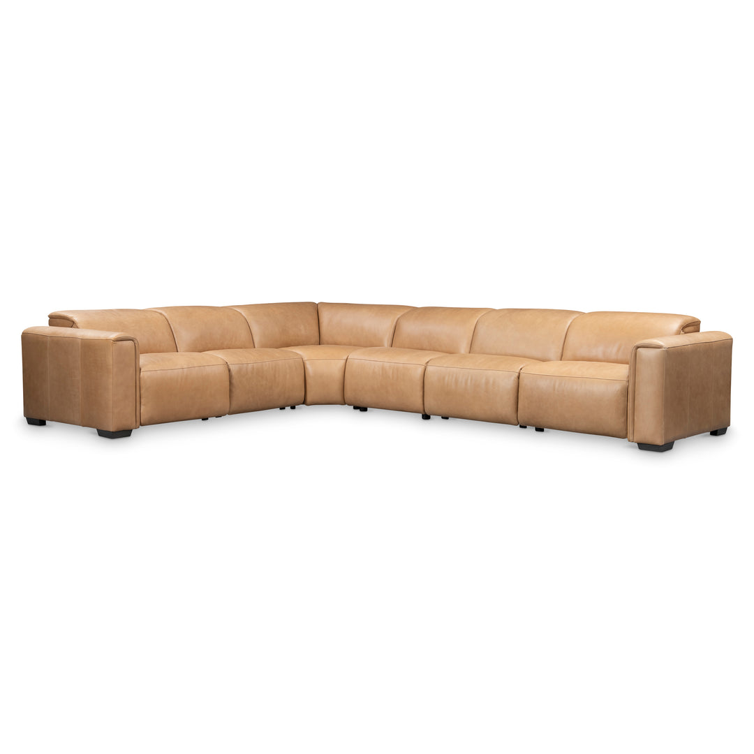 Billings Leather Power Motion Sectional Recliner