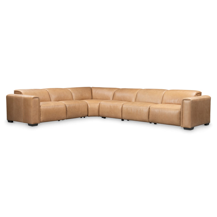 Billings Leather Power Motion Sectional Recliner