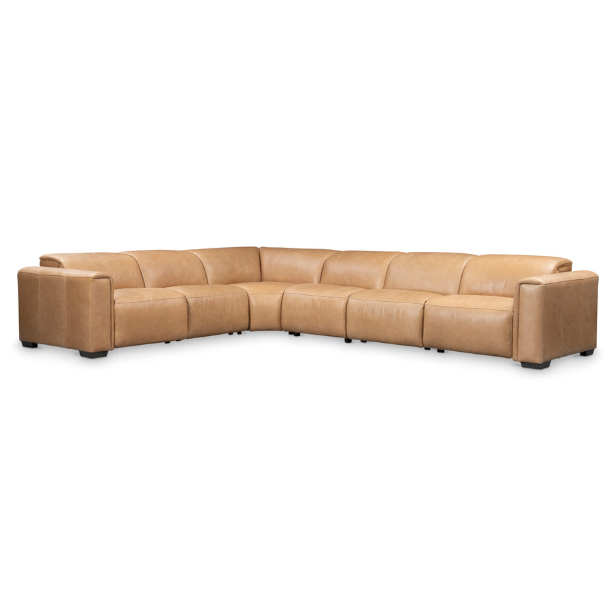 Billings Leather Power Motion Sectional Recliner