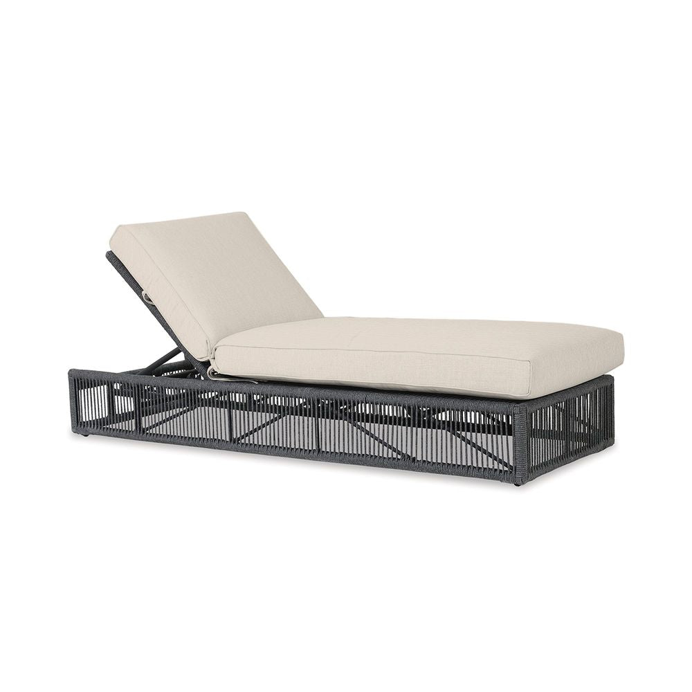 Outdoor Chaises Milano Adjustable Chaise in Echo Ash w/ Self Welt