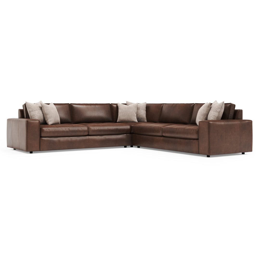 Nest 3-Piece Corner Leather Sectional