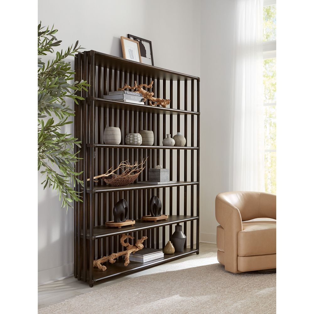Bookcases & Etageres Solace Slatted Bookcase - Dark Wood
