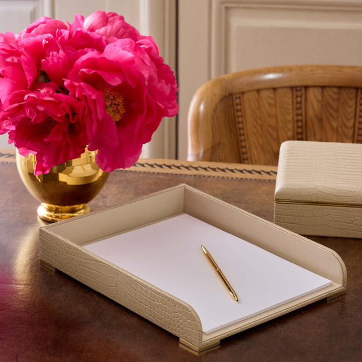 Classic Croc Leather Paper Tray - image 5