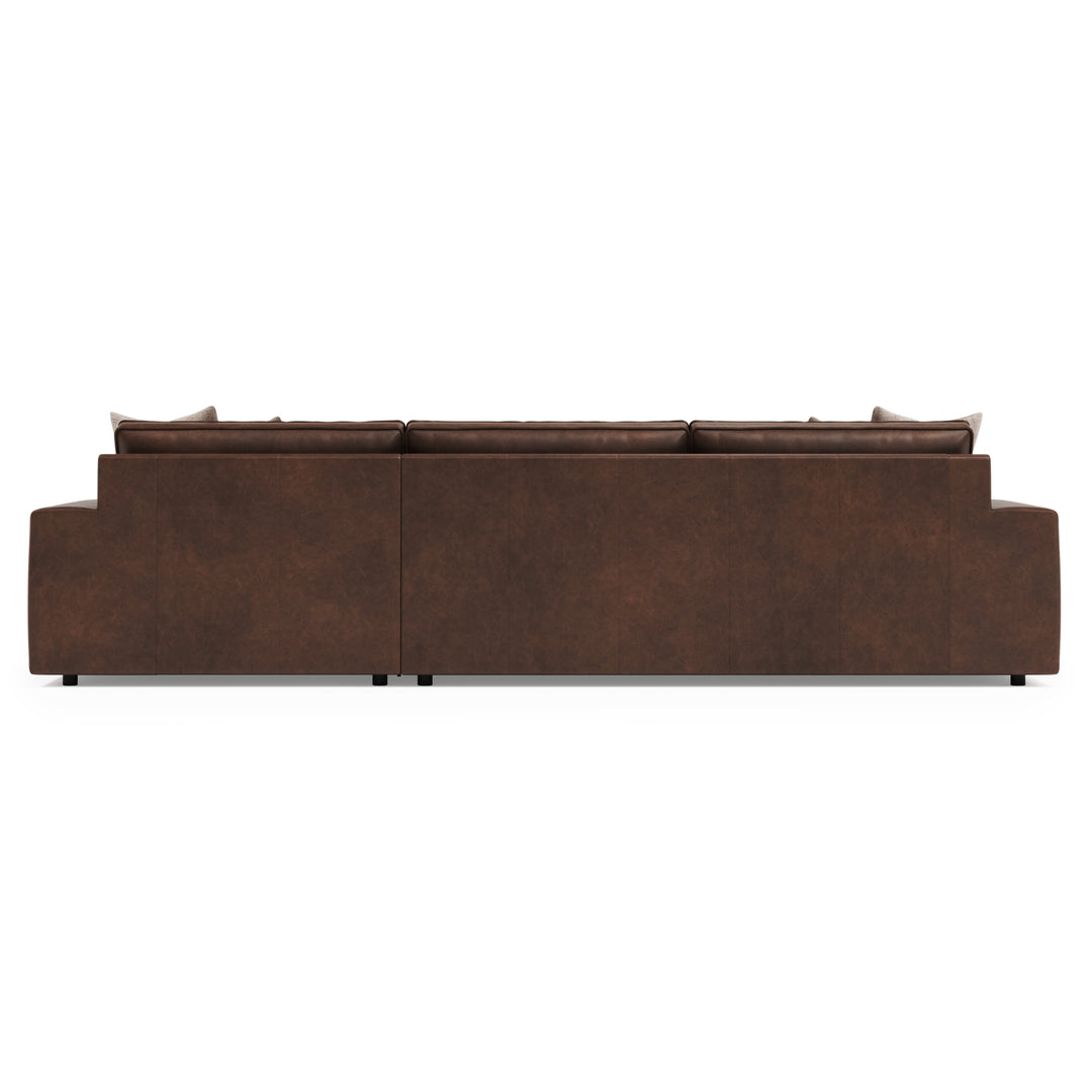 Nest 2-Piece Right Facing Leather Sectional