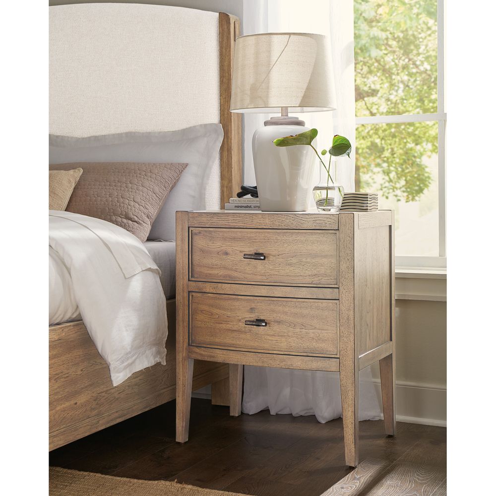 Nightstands Vineyard Row Two Drawer Nightstand - Light Wood
