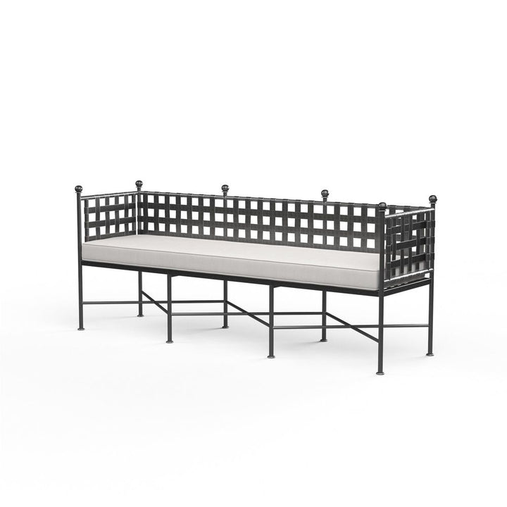 Outdoor Benches Provence Garden Bench in Canvas Flax w/ Self Welt