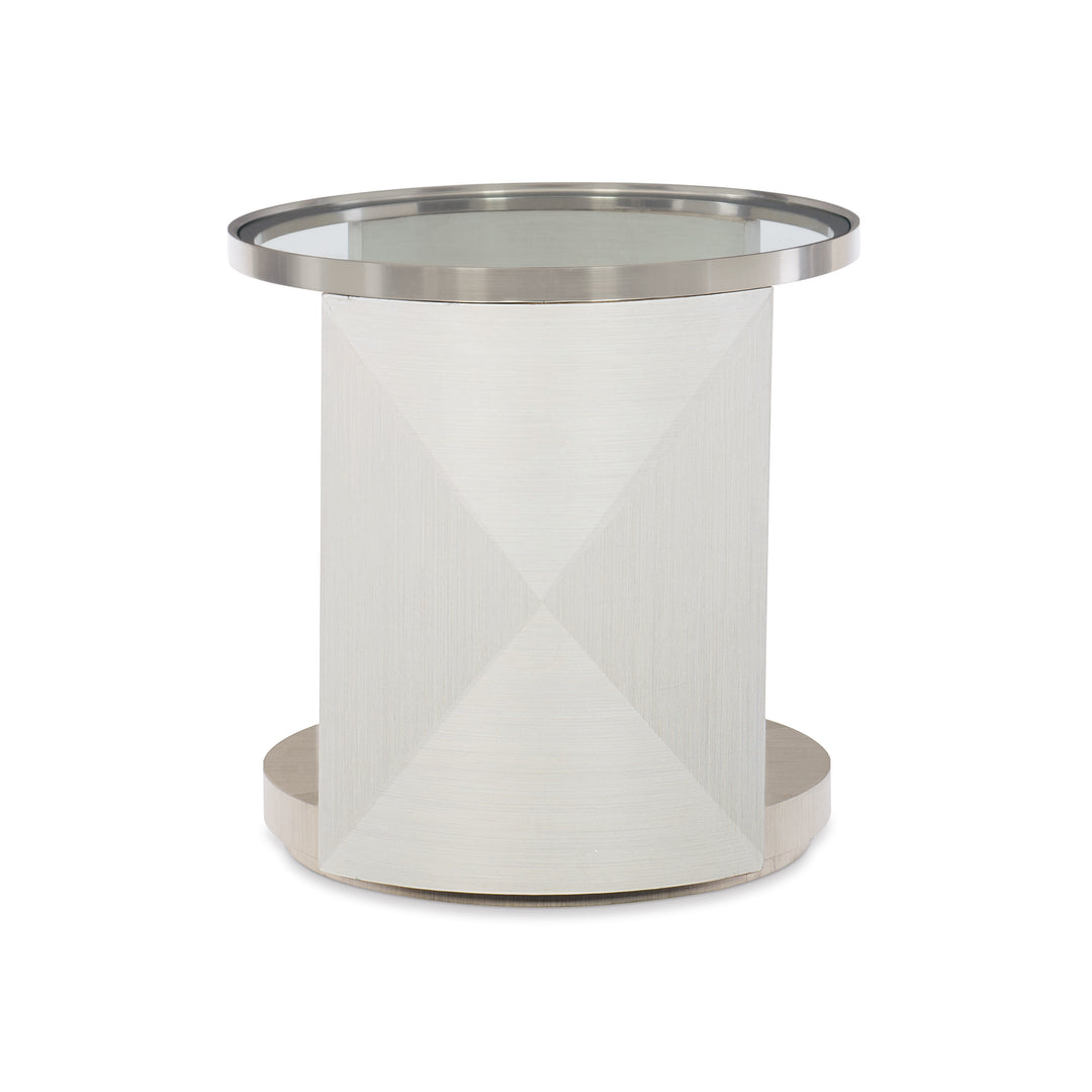 Axiom Round Glass Top Chairside Table