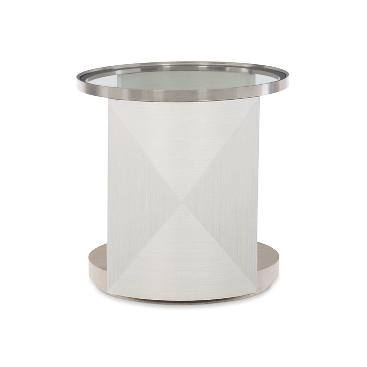Axiom Round Glass Top Chairside Table