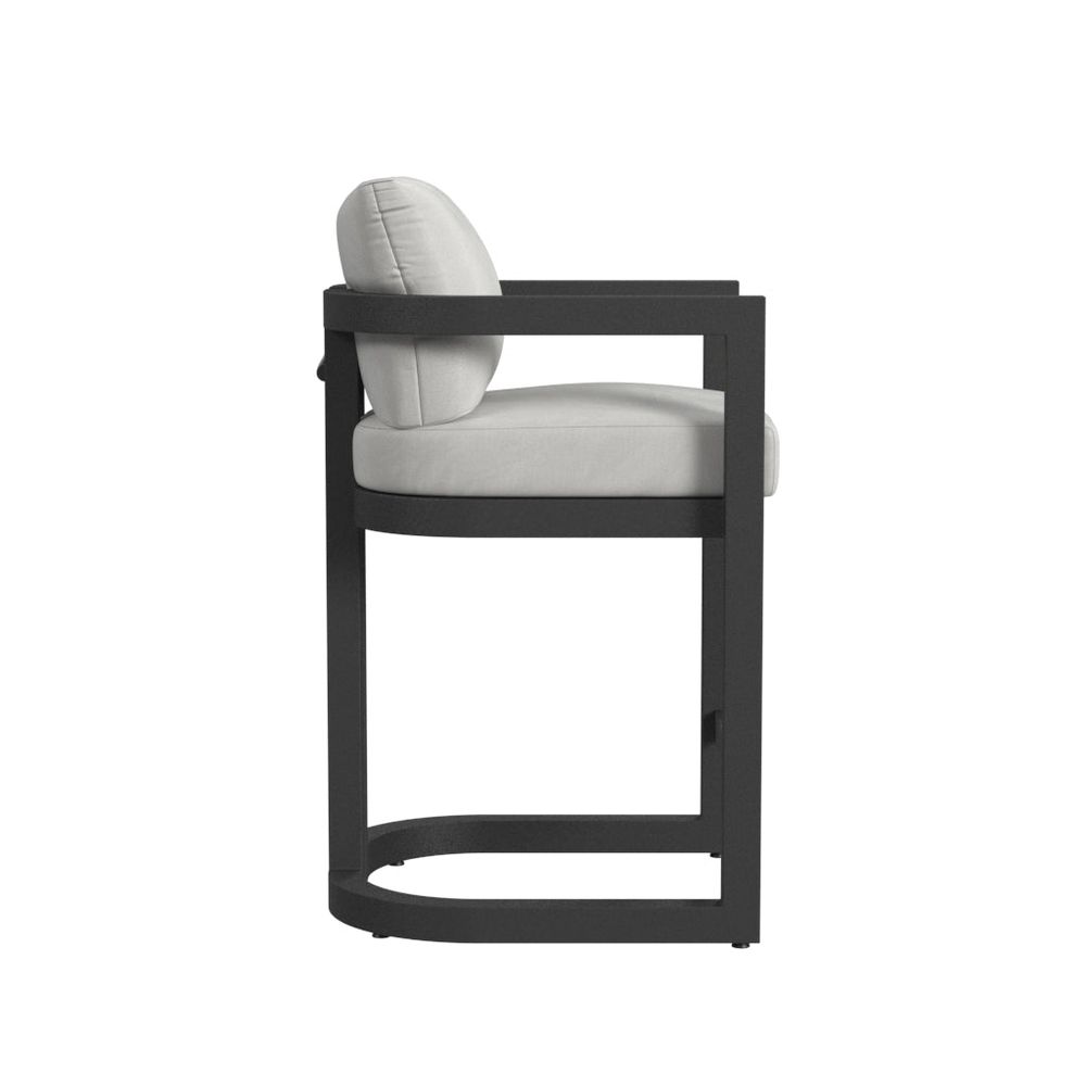 Outdoor Bar Stools Malibu Barstool in Cast Silver