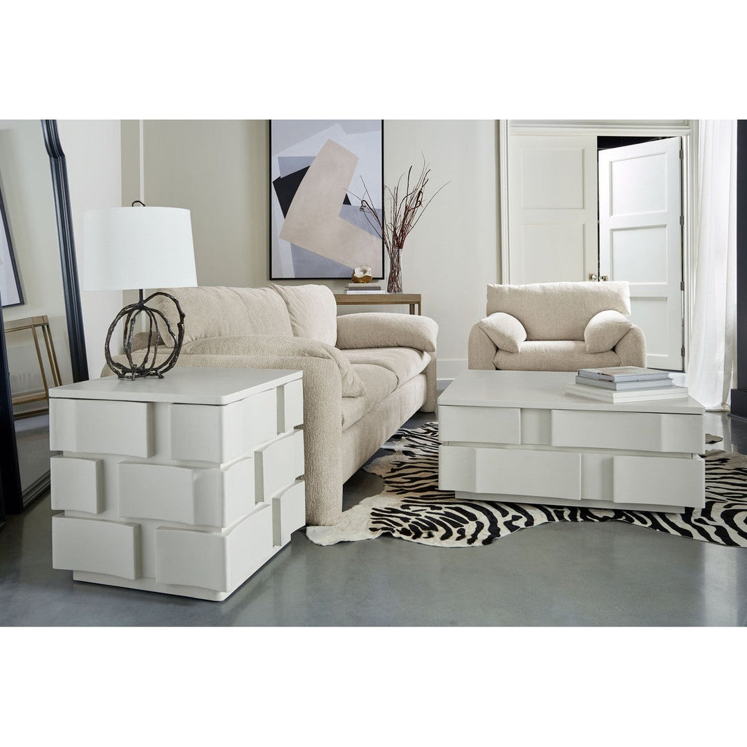 Portico Chairside Table - White