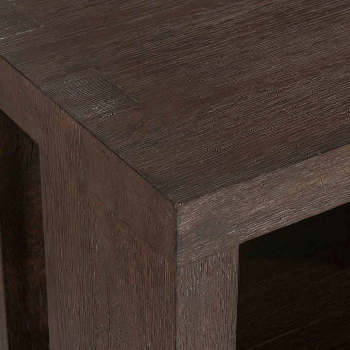 Outline Console Table with Shelves