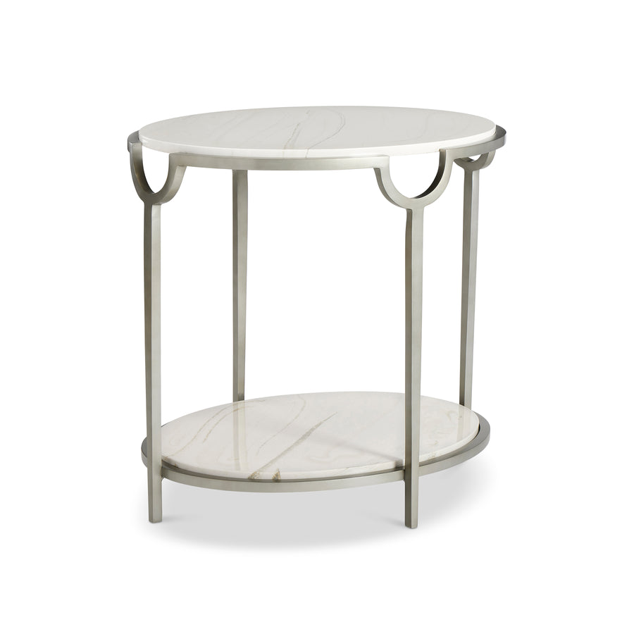 Morello Oval Metal End Table