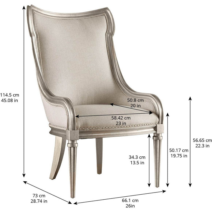 Morrissey Dessner Host Chair, Bezel - Silver