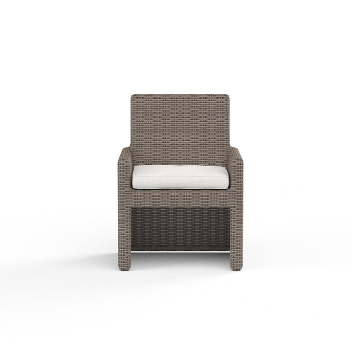 Outdoor Dining Chairs Coronado Dining Chair in Canvas Flax w/ Self Welt
