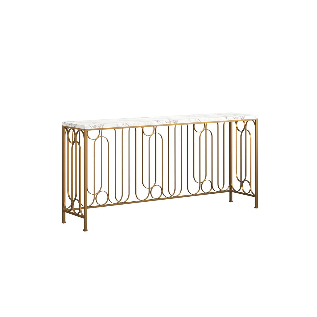 Boulevard Console Table — Marble / Brass