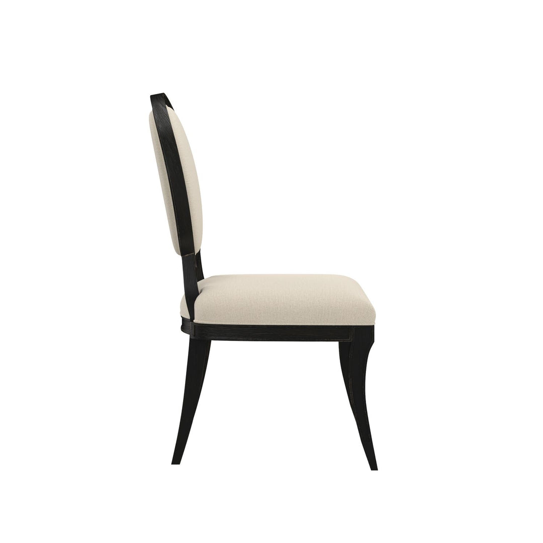 Atrium Dining Side Chair — hand rubbed black with undertones of brown