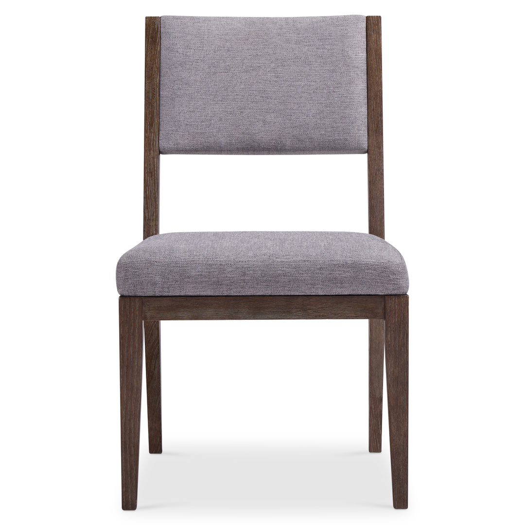 Linea Side Chair in Cerused Charcoal Finish