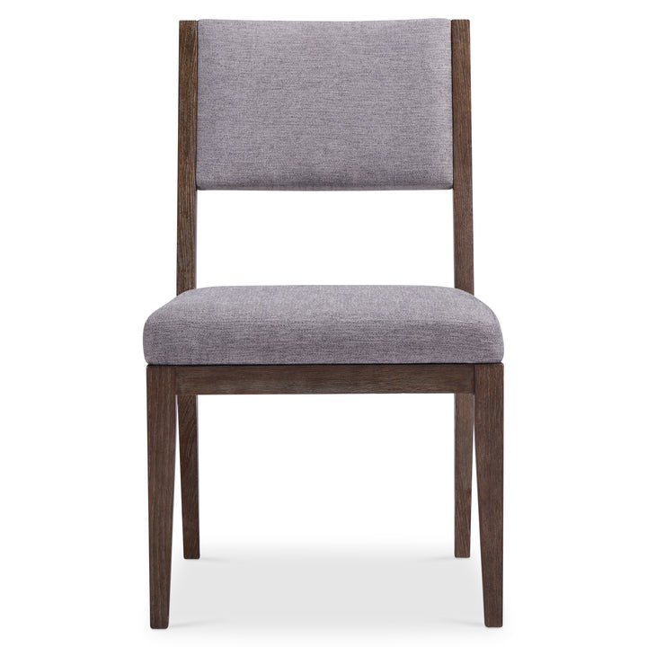 Linea Side Chair in Cerused Charcoal Finish
