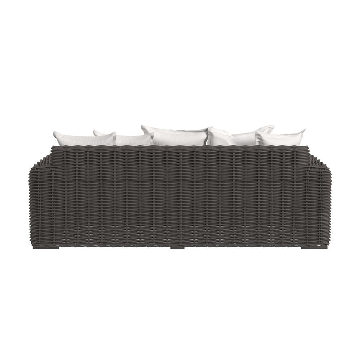 Outdoor Sofas and Sectionals Cabo Loveseat in Soothe Pearl w/ Flange Welt