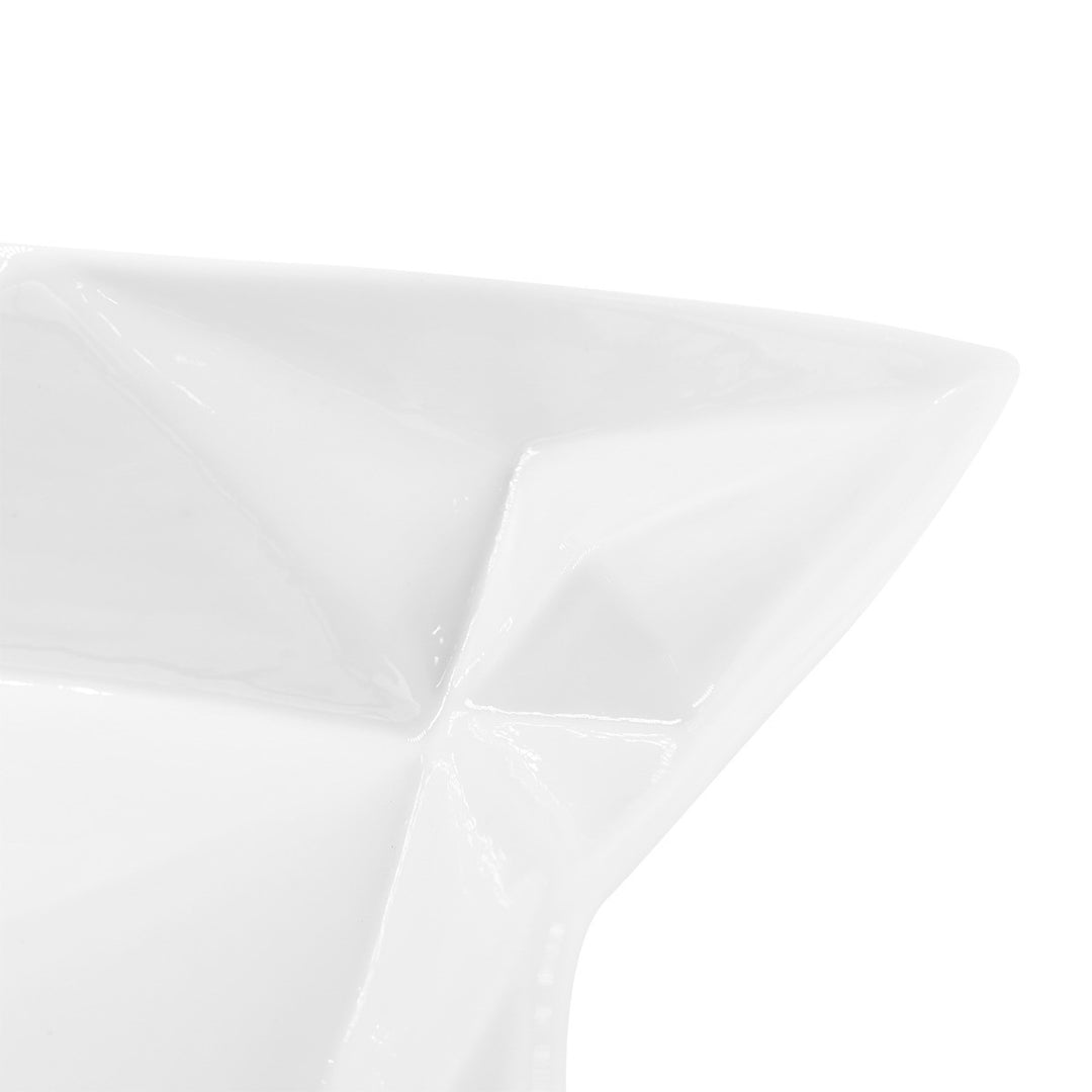 Origami Set of 3 Catch All, Blanc de Chine