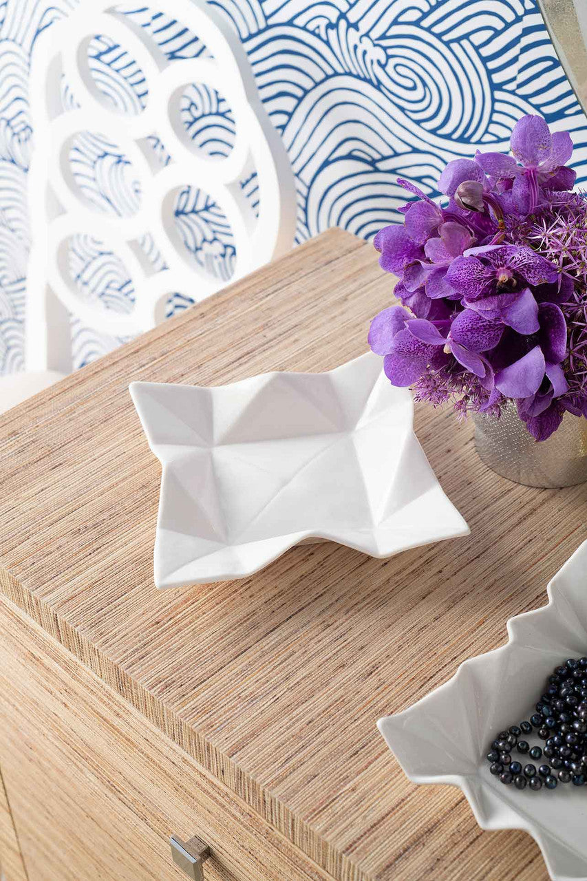 Origami Set of 3 Catch All, Blanc de Chine