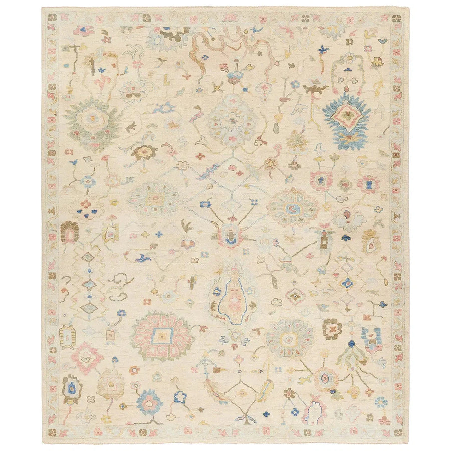 Aveline Handknotted Floral Cream/Multicolor Area Rug-Jaipur-JAIPUR-RUG157832-Rugs9x13-1-France and Son