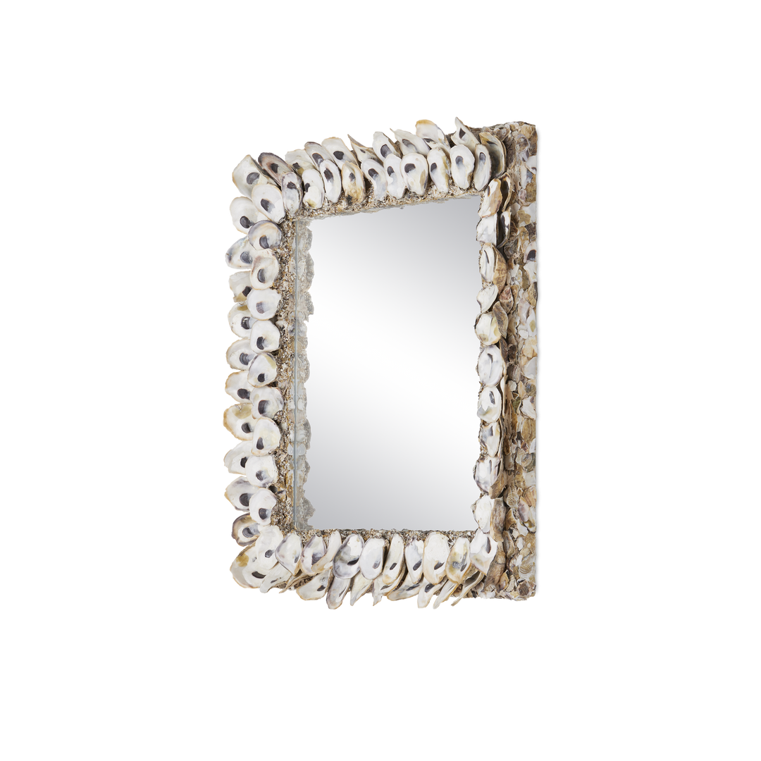 Oyster Shell Square Mirror