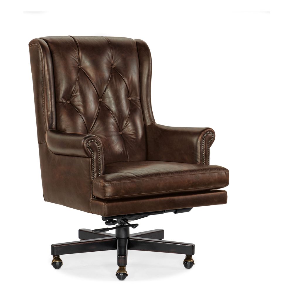 Task Chairs Theodore Executive Swivel Tilt Chair - Brown