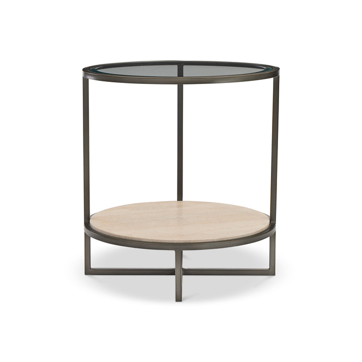 Harlow Metal Round Chairside Table