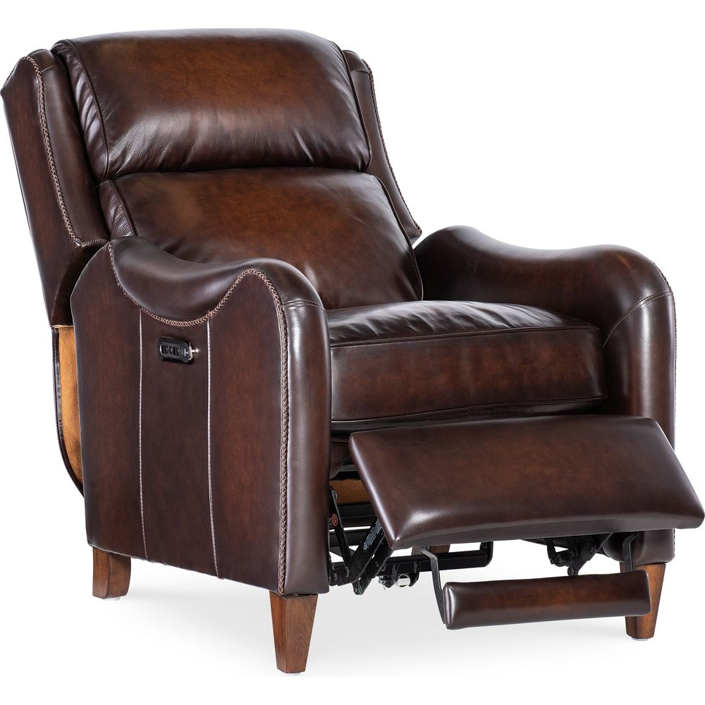 Lounge Chairs: Recliners Carrington Power Recliner w/Power Headrest - Dark Brown