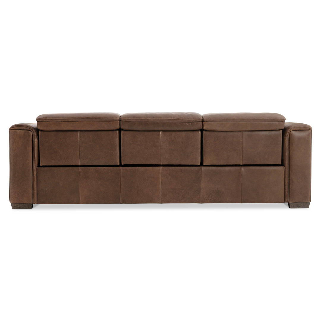 Billings Leather Power Motion Sofa Recliner
