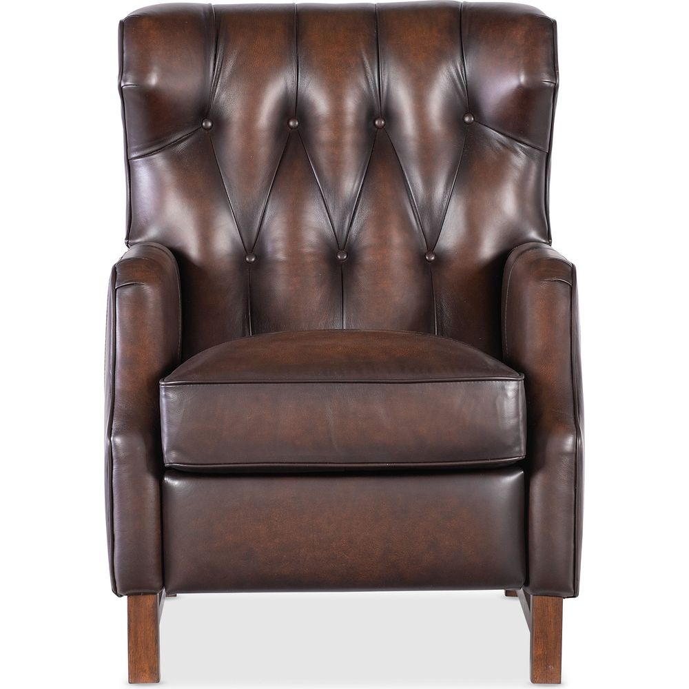 Lounge Chairs: Recliners Henderson Press Back Recliner - Dark Brown