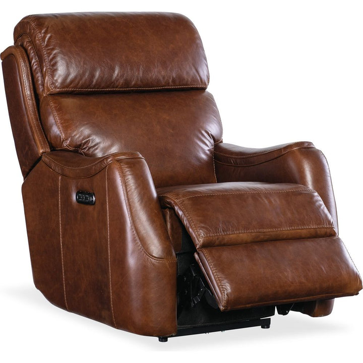 Lounge Chairs: Recliners Harlan Zero Gravity Power Recliner with Power Headrest - Brown