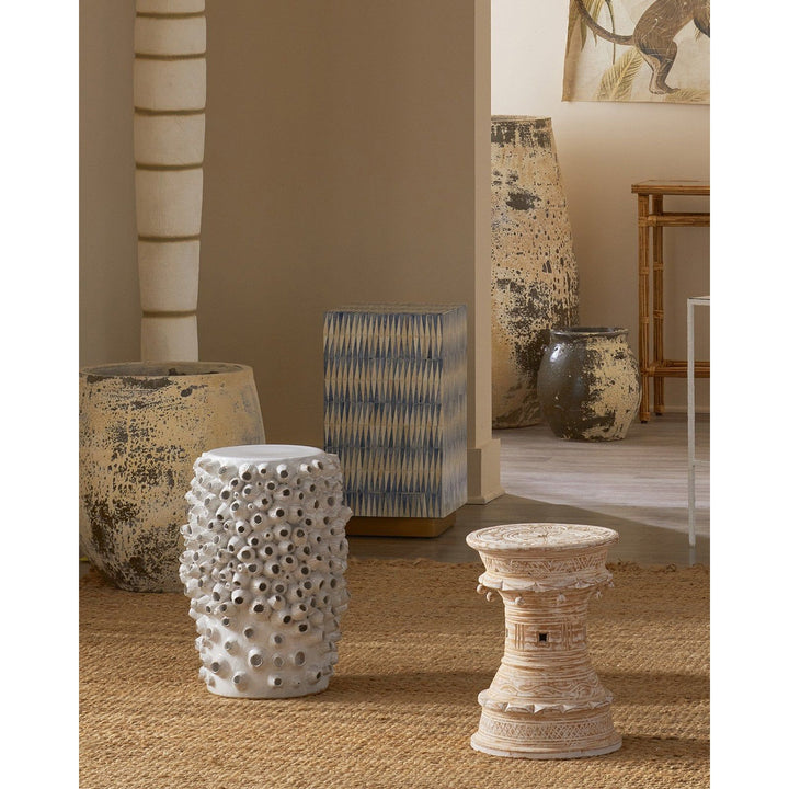 Nadene Blue & White Accent Table