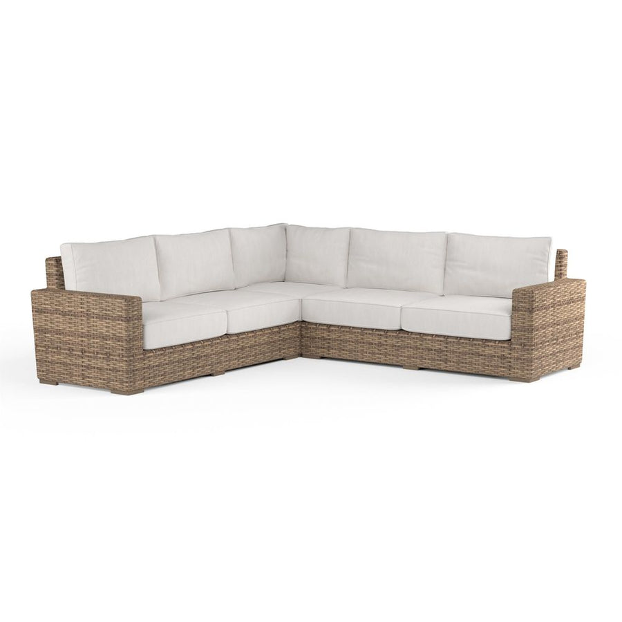 Outdoor Sofas and Sectionals Havana Sectional in Canvas Flax w/ Self Welt