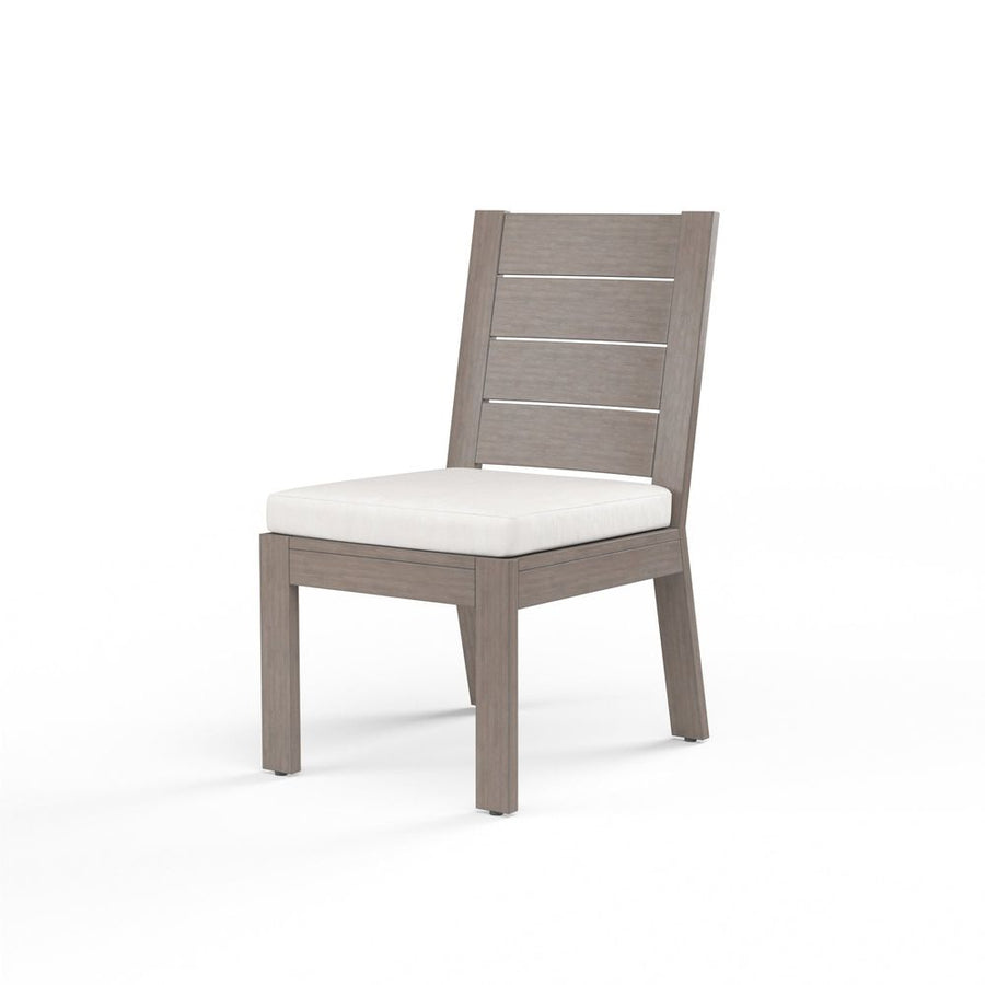 Outdoor Dining Chairs Laguna Armless Dining Chair in Canvas Flax, No Welt