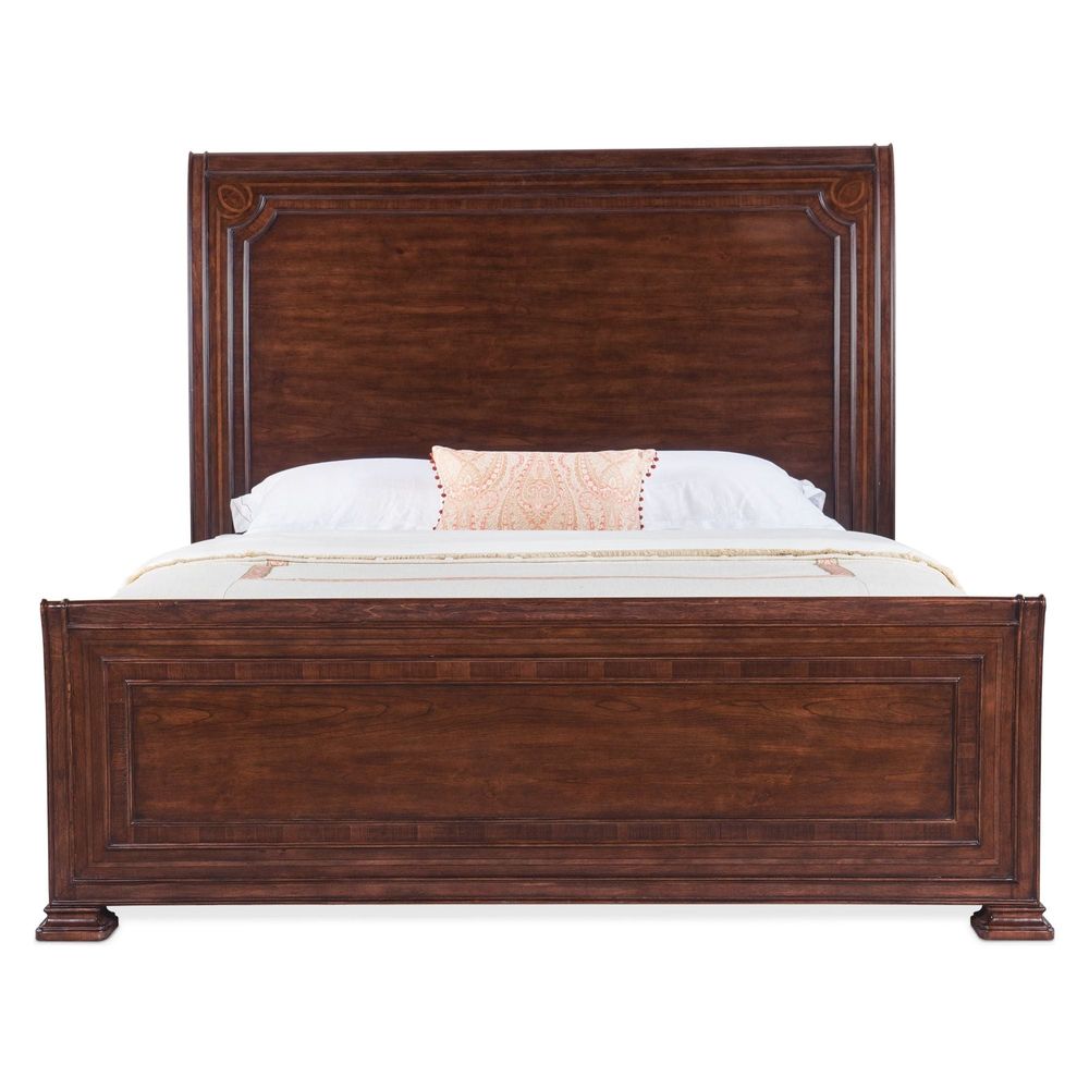Beds Theodore Cal King Sleigh Bed - Dark Wood