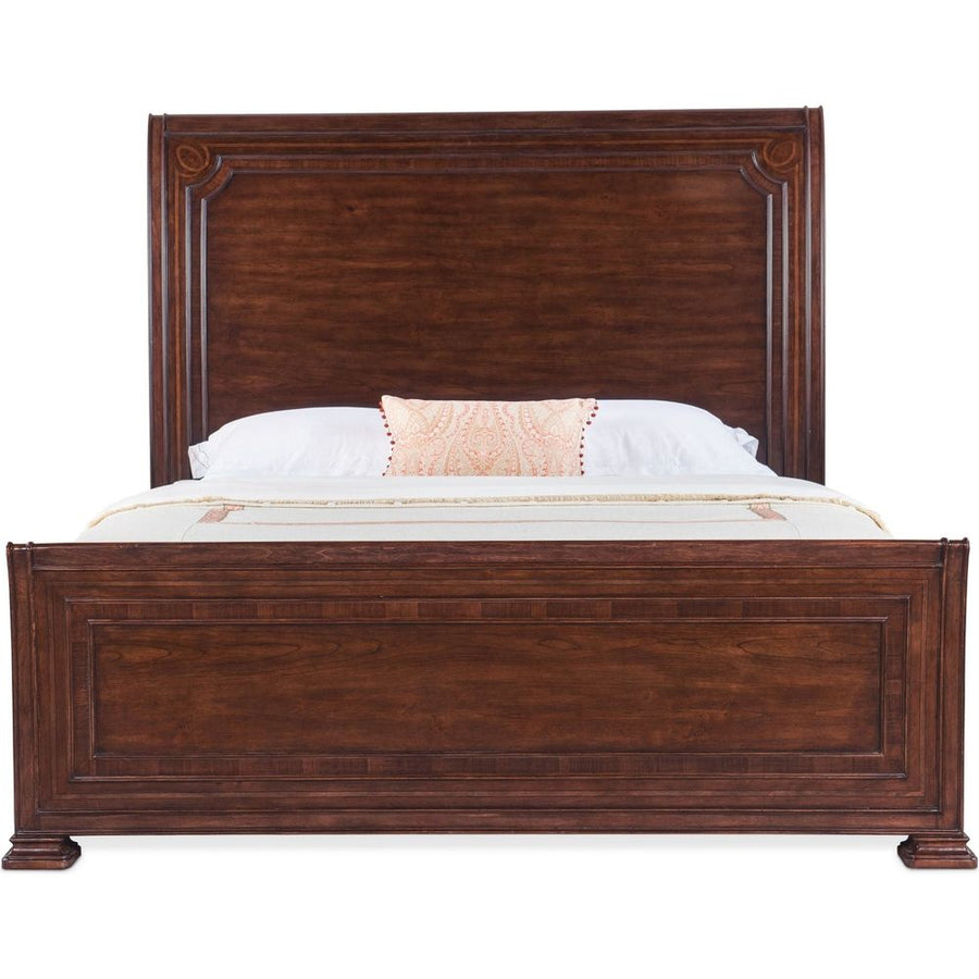 Beds Charleston Cal King Sleigh Bed - Dark Wood