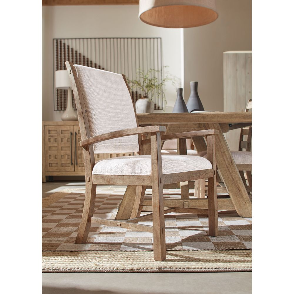 Dining Chairs Vineyard Row Post Back Upholstered Arm Chair - Beige
