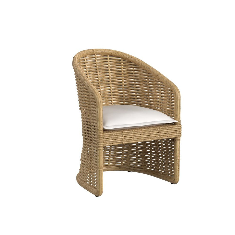 Outdoor Dining Chairs Playa Dining Chair in Soothe Pearl w/ Flange Welt