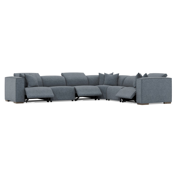Bliss Fabric 6 Piece Power Motion Sectional Recliner