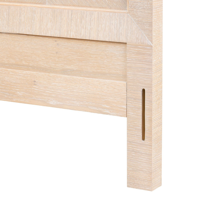 Patricia King Headboard With Ryder Bed Frame, Sand