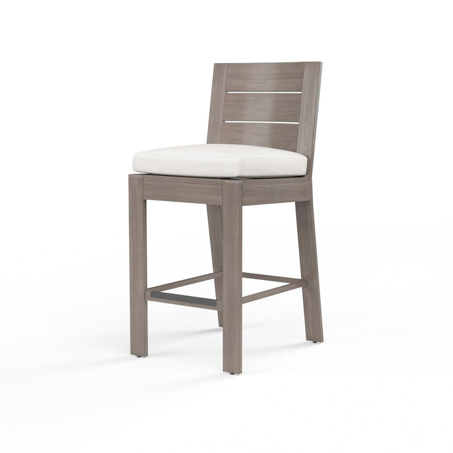 Outdoor Bar Stools Laguna Barstool in Canvas Flax, No Welt