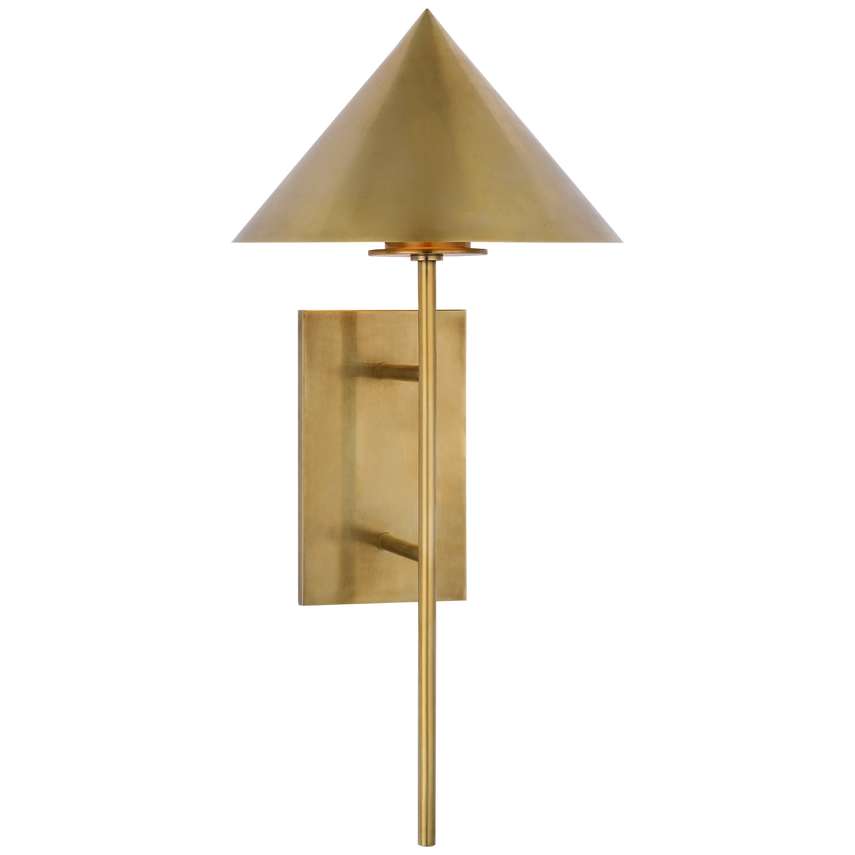Orla Medium Downlight Sconce-Visual Comfort-VISUAL-PCD 2205HAB-Wall ArtHand-Rubbed Antique Brass-2-France and Son