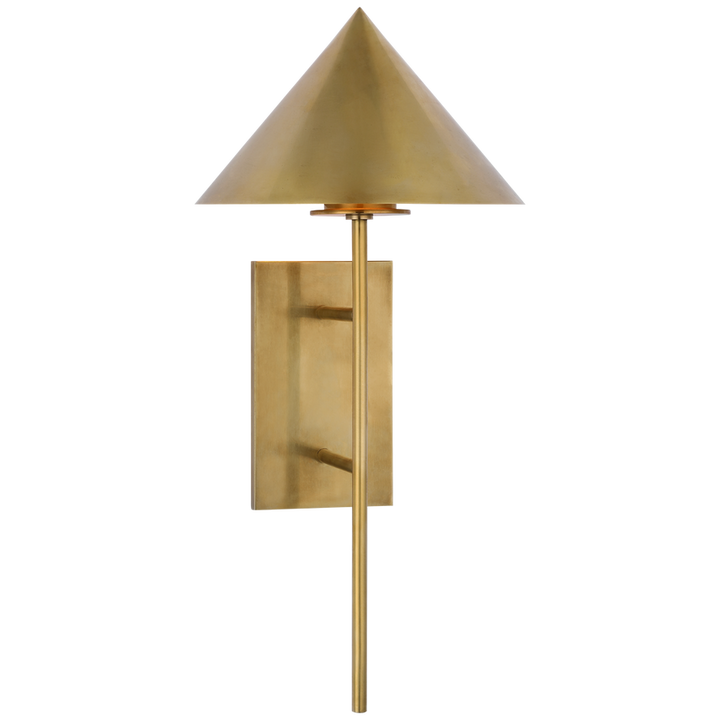 Orla Medium Downlight Sconce-Visual Comfort-VISUAL-PCD 2205HAB-Wall ArtHand-Rubbed Antique Brass-2-France and Son