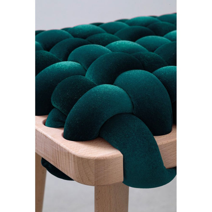 Benches Petrol Velvet Woven Bench